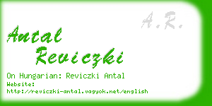 antal reviczki business card